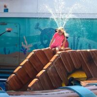 The splash pad on the Getaway