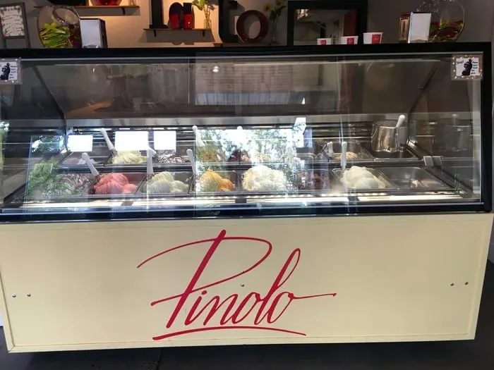 the colorful gelato and sorbetto at pinolo