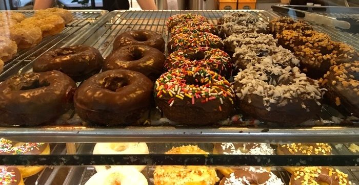 The classic chocolate glazed at coco donuts