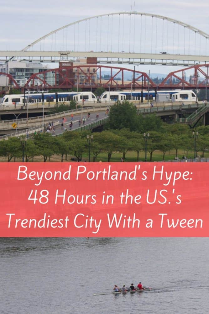 Portland, oregon is a low-key city full of neighborhoods, local food, good beer and nice parks. Here are fun ways to explore it with kids or tweens along. #portland #oregon #tweens #kids #vacation #thingstodo #food #beer
