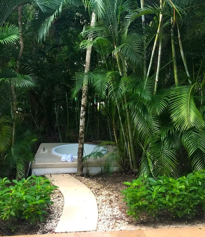 Your private hot tub at sian kaan