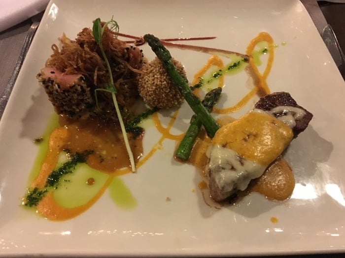 Peruvian-japanese surf and turf at machua, bahia principe resort