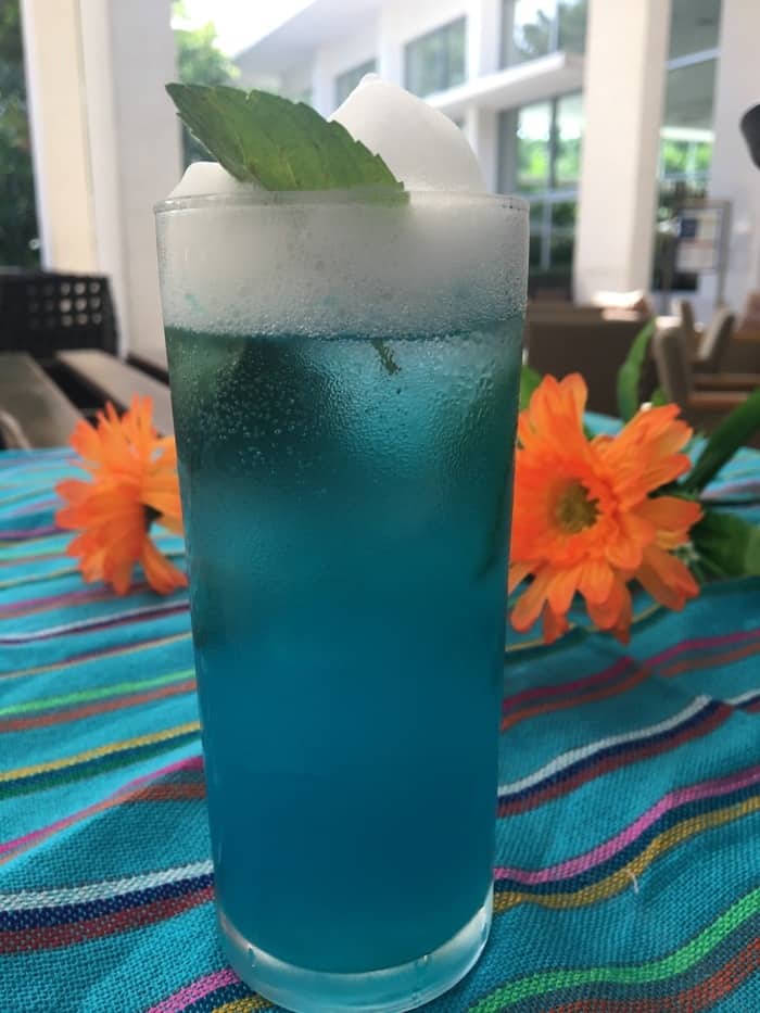 A welcome cocktail at sian ka'an luxury resort