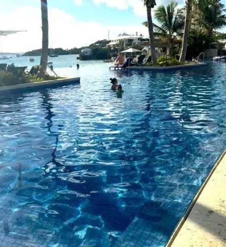 the infinity pool at bermuda's princess resort is more child-friendly than you might expect. 