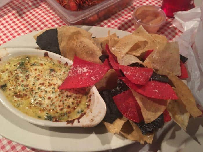 warm artichoke dip at randol's isn't cajun but it's good.