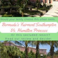We review the fairmont southampton and the hamilton princess. Their beaches, restaurants, pools and more. We tell which is better for a bermuda vacation with kids. #bermuda #resorts #kids #hamiltonprincess #fairmontsouthampton