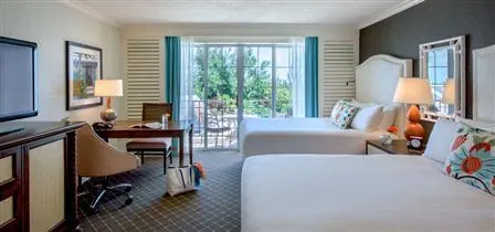 a restyled room at the fairmont southampton with its floral beach vibe.