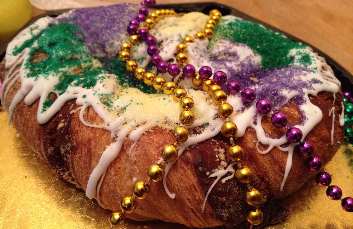 7 Kid-Friendly Lafayette Restaurants You Don't Want To Miss: You can find good Louisians King Cake, with cream cheese filling and doused in gree, yellow and purple sugar, in Lafayette bakeries.
