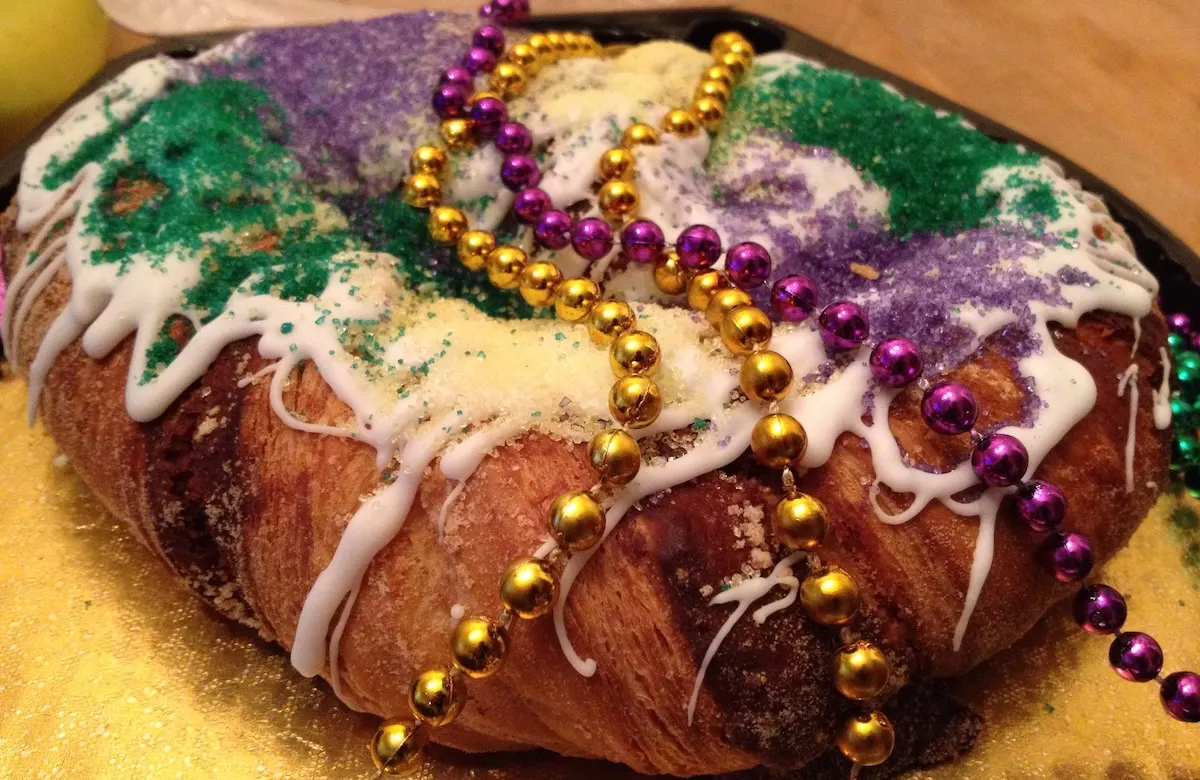 7 Kid-Friendly Lafayette Restaurants You Don't Want To Miss: You can find good Louisians King Cake, with cream cheese filling and doused in gree, yellow and purple sugar, in Lafayette bakeries.