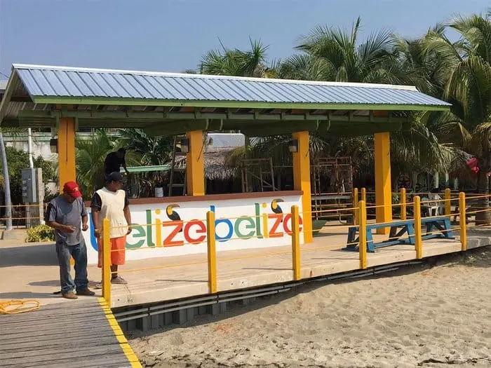 the ferry dock in placencia