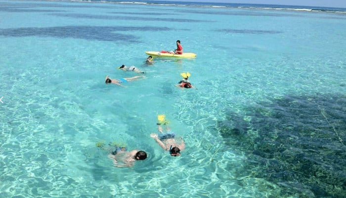 Snorkling off of roatan