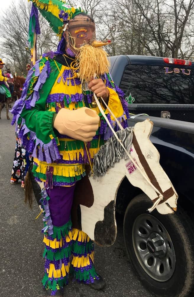 A fool having fun at the courier in st. Landry