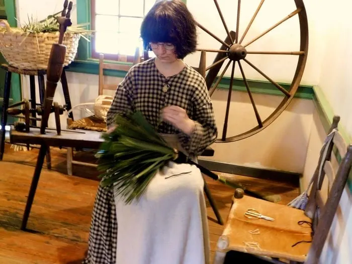 Mardi Gras &Amp; Other Adventures For Families In Lafayette La At historic vermillionville near lafayetter a costumed girl makes a broom the old-fashioned way,