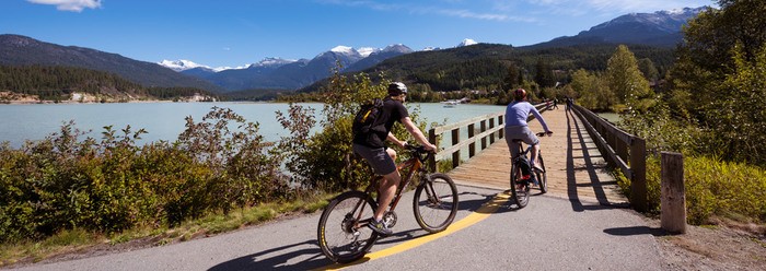 Rent bikes and follow trails all over whistler village and beyond