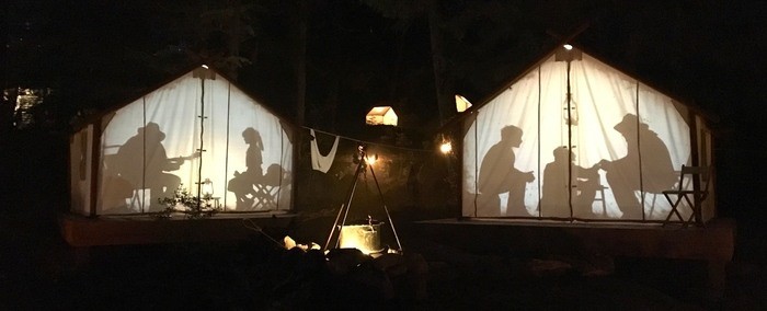 Vallea lumina begins in a campsite