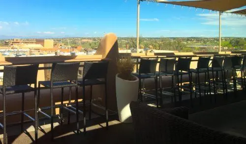 the bell tower bar overlooking santa fe