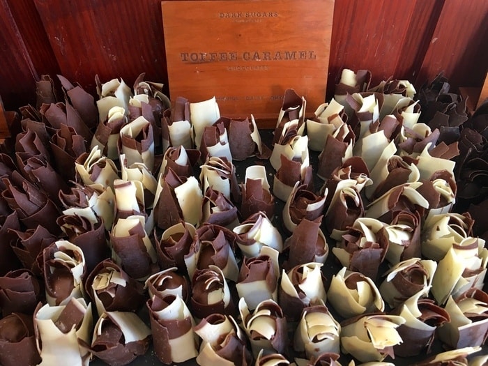 African chocolate tulips on brick lane