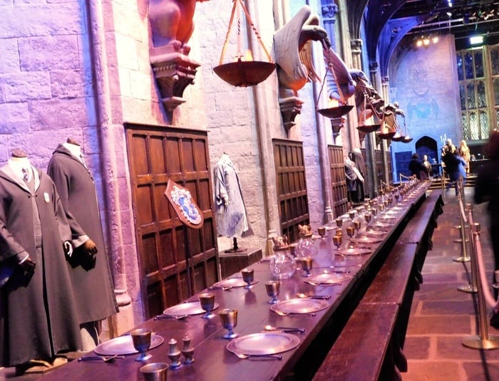 The great hall at hogwarts