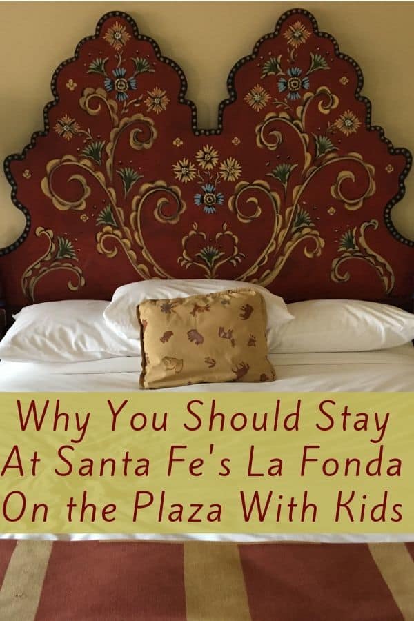 La fonda santa fe is a remarkable hotel with a pool and an amazing native american art collection. And it sits right in the middle of old town. Read more about why our family loved it.