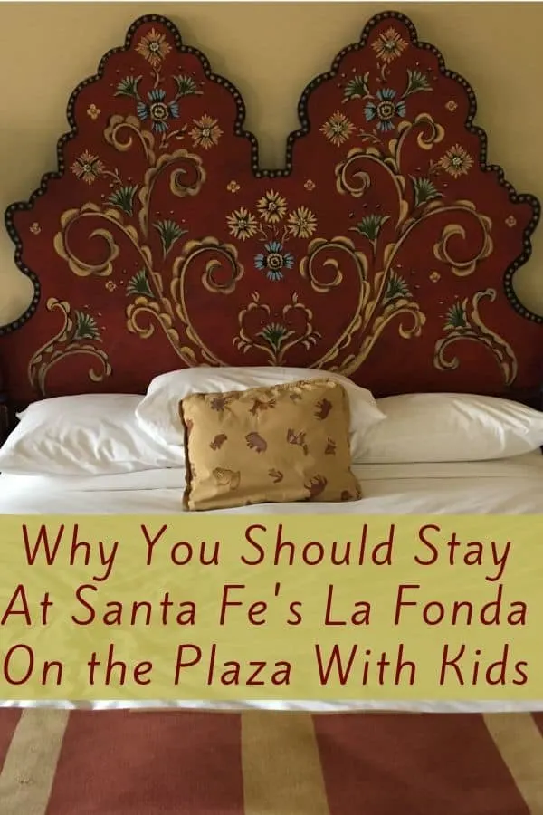 la fonda santa fe is a remarkable hotel with a pool and an amazing native american art collection. and it sits right in the middle of old town. read more about why our family loved it. #hotel #lafonda #santafe #newmexico #families