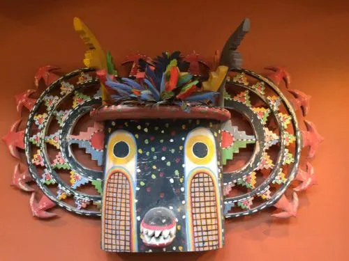an indian mask in the la fonda hotel
