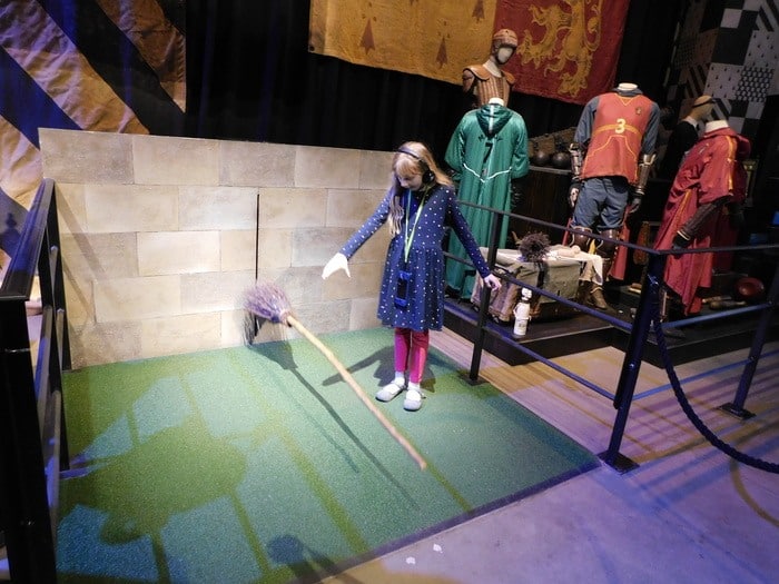 raising a broom on the harry potter studio tour