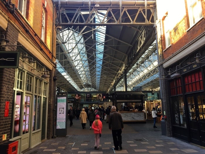 Spitalfields market in a victorian building