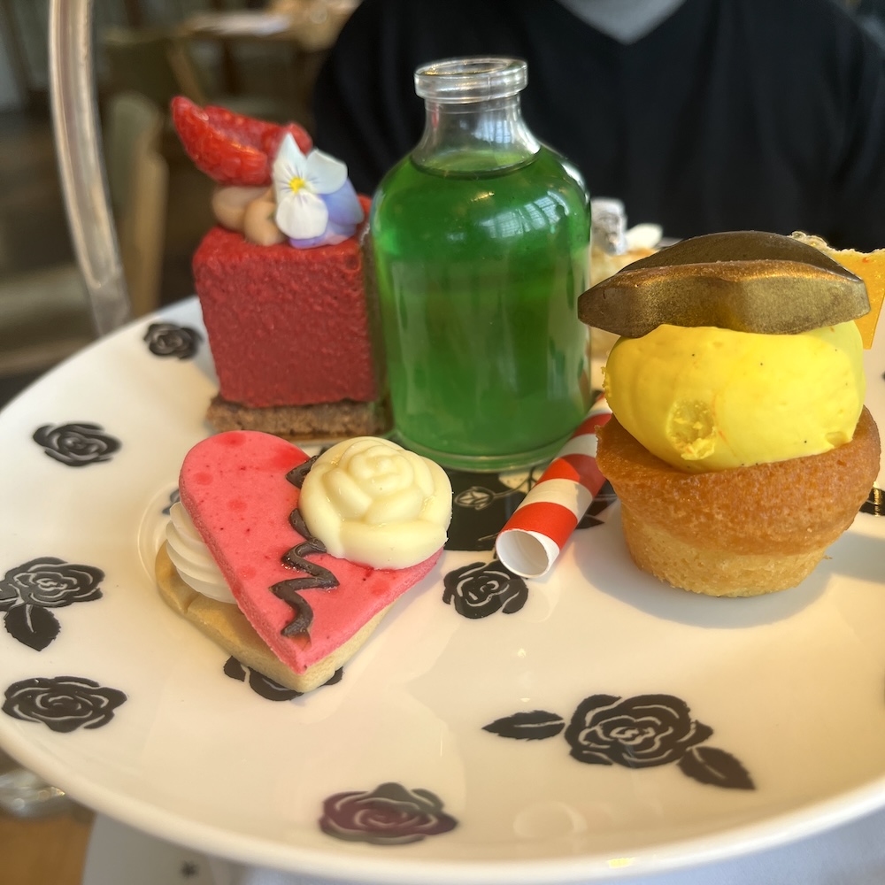 The swan's romeo & juliet tea features a poison elixir, true love's kiss and a rose-accented cookie among sweets inspired by the play.