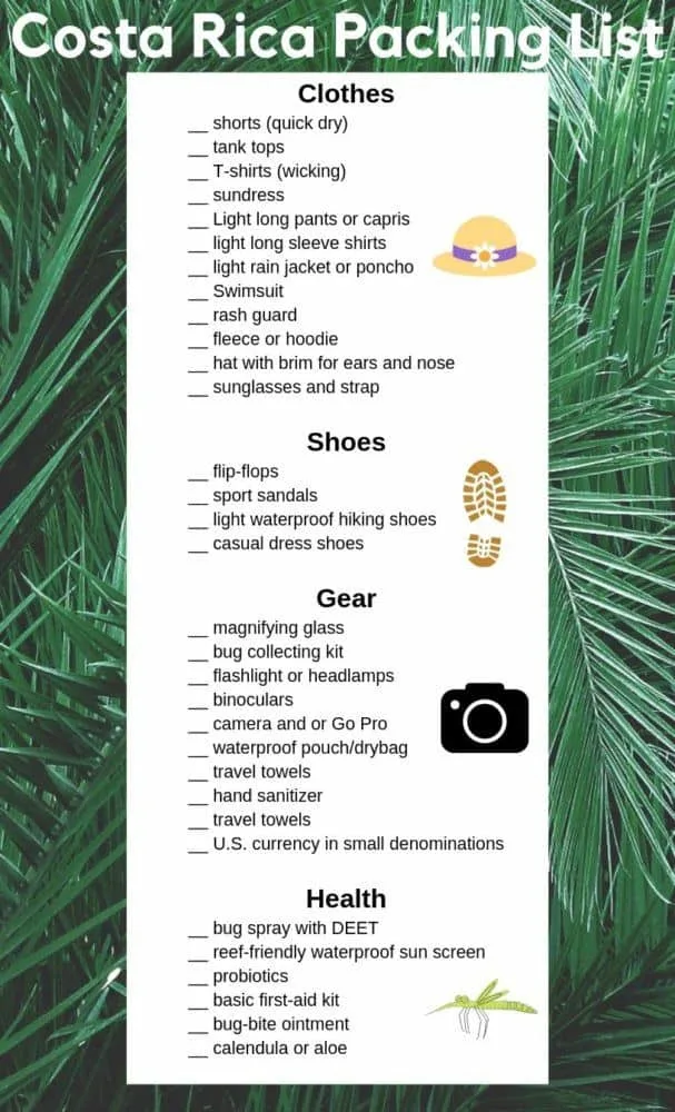 Packing List For A Costa Rica Family Vacation the essential packing list for a costa rica vacation with kids