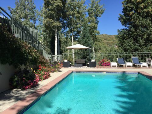 The pool at top of the village condos in colorado