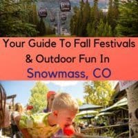 Snowmass village, colorado is a fun family weekend destnation in summer and fall when an adventure park sits atop the mountain and festivals offer free fun for kids and parents. #snowmass #colorado #weekend #getaway #fall #kids #family #thingstodo #festivals #free