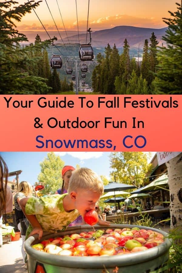 Snowmass village, colorado is a fun family weekend destnation in summer and fall when an adventure park sits atop the mountain and festivals offer free fun for kids and parents. #snowmass #colorado #weekend #getaway #fall #kids #family #thingstodo #festivals #free