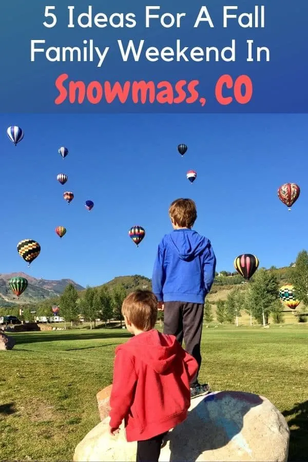 spend a fall weekend in snowmass, colorado. hiking, mountain biking, free kid-friendly festivals and lower hotel rates make it ideal for families. #snowmass #colorado #festivals #fall #weekend #ideas #festivals #kids #freethingstodo