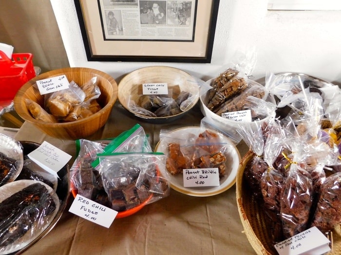 Baked goods for sale in a pueblo house