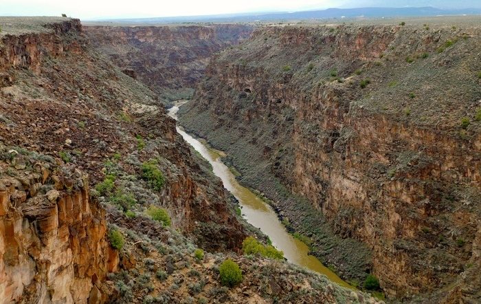 view from the rio grand gorge bridge