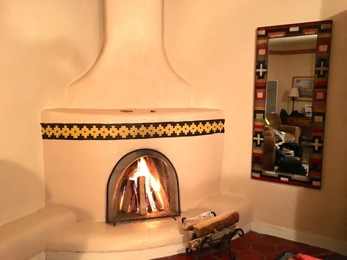 A kiva firelepace at the taos inn