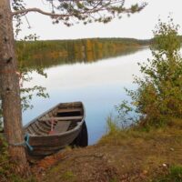 Lapland has a lot of forest and lakes that are pretty in the fall