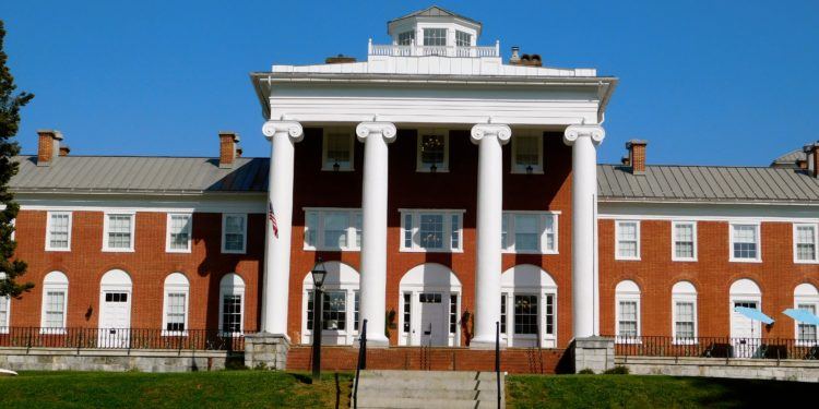 The blackburn inn's impressive and gracious portico