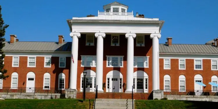 the blackburn inn's impressive and gracious portico