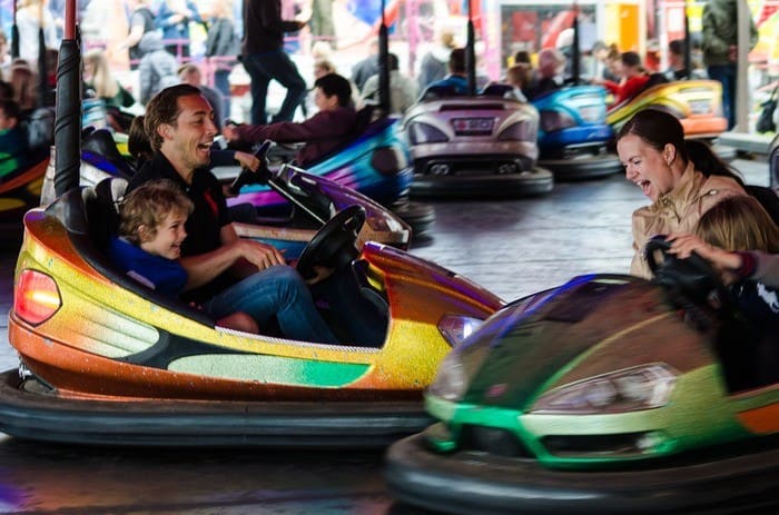 Bumber cars a good ride for including everyone in the family.