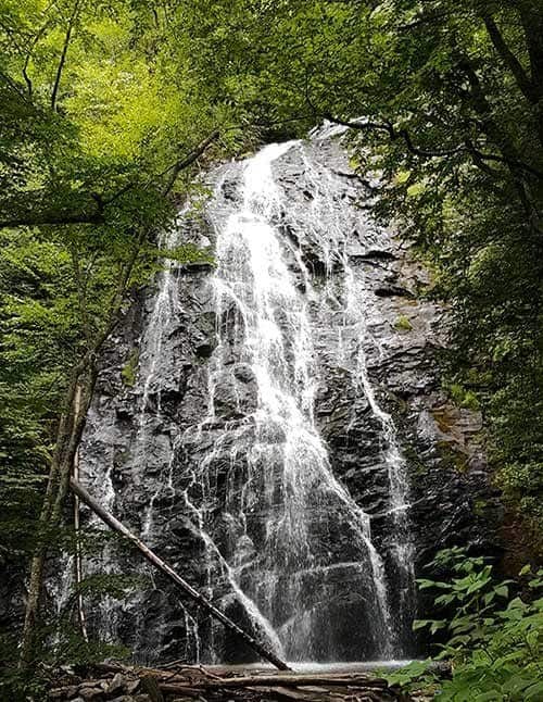 crabtree falls in virginia's blue ridge mountains.