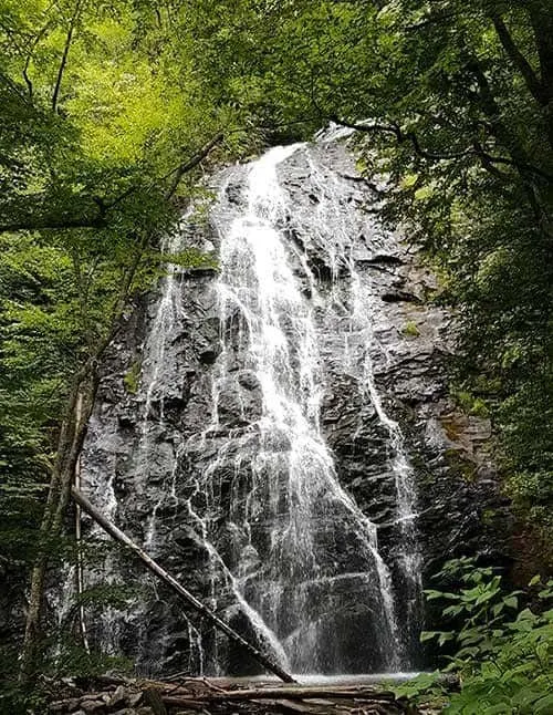 crabtree falls in virginia's blue ridge mountains.