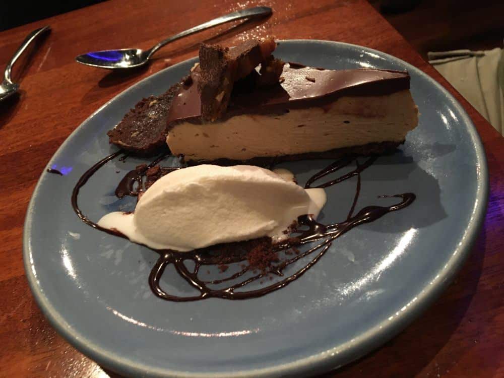 Creamy chocolate pie and local ice cream at zynodoa in staunton