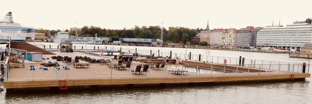 the allas outdoor pools near market square.