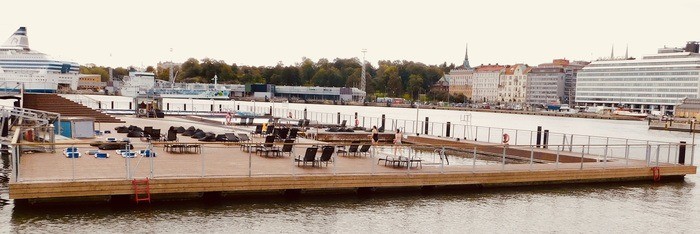 The allas outdoor pools near market square.