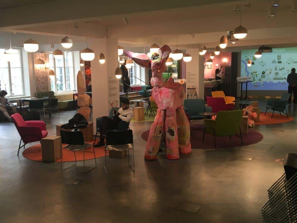 The funky lounge at helsinki's city museum