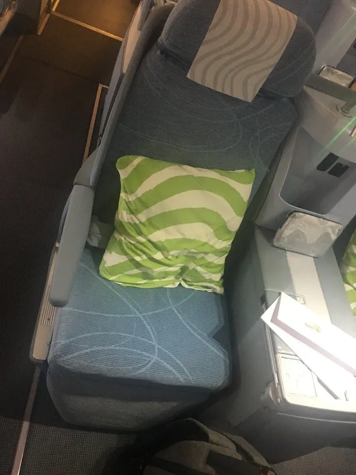 finnair's flat-bed seat in business class