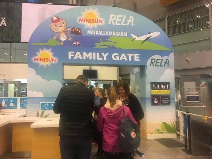 the family lane at helsinki airport is well marked