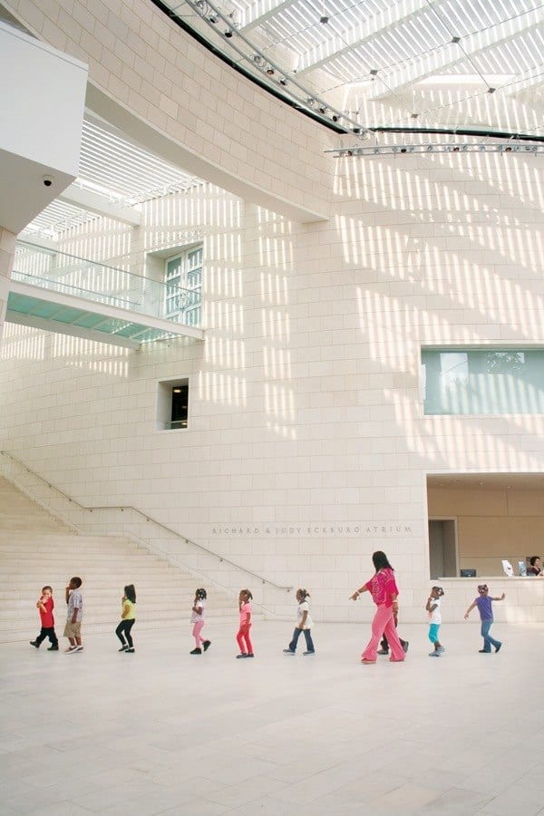 A Group Of Kids Explore The Modern Art At Family Friendly Jepson Center In Savannah, Ga