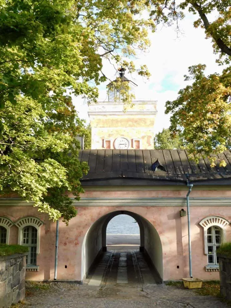 a tunnel leading to the ferry dock on suomelinna island